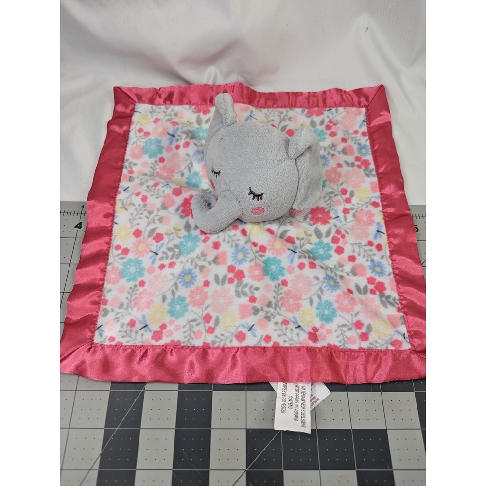 Parents Choice Elephant Lovey Flower Security Blanket Stuffed Animal Toy
